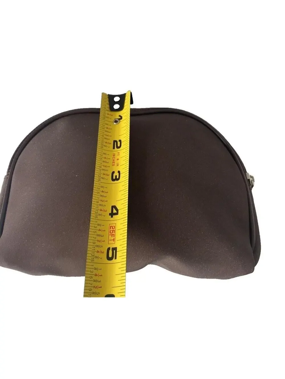 Lancôme Makeup Brown Cosmetic Bag Vintage 2000 Travel Case Zipper Pouch